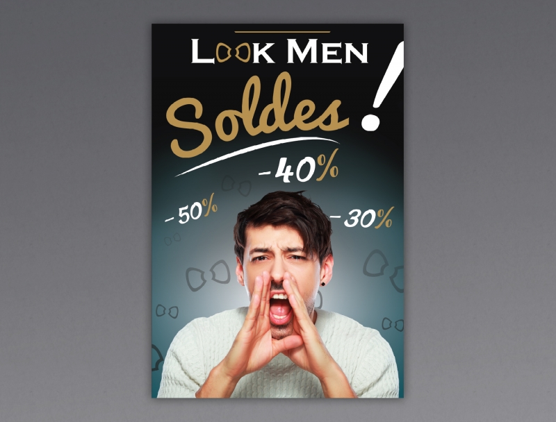 Affiche soldes de Look Men
