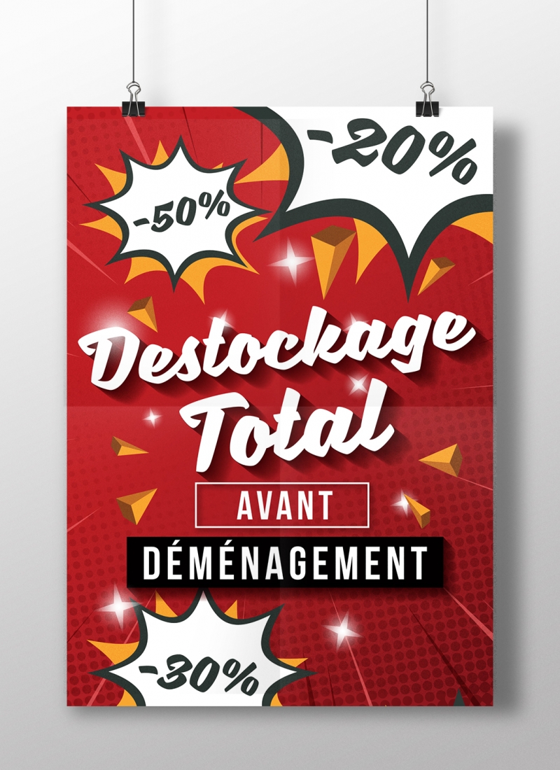 Affiche destockage