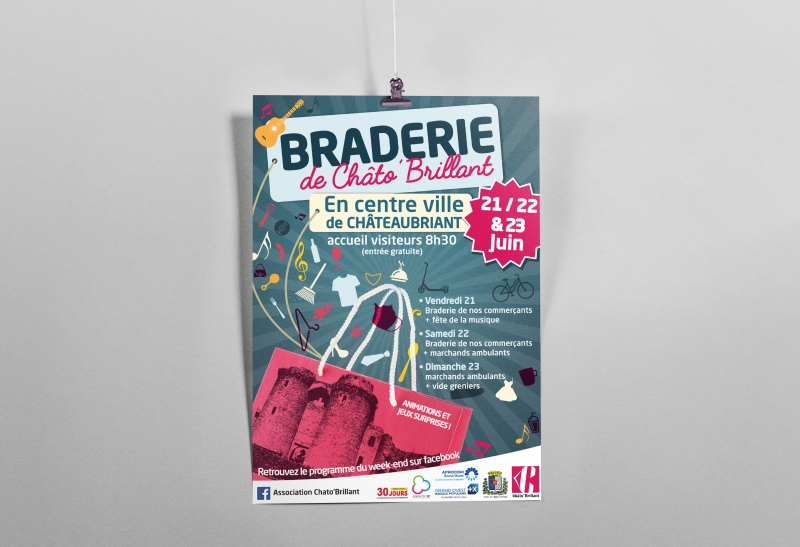 Affiche et flyer Braderie 2019 Chato'Brillant