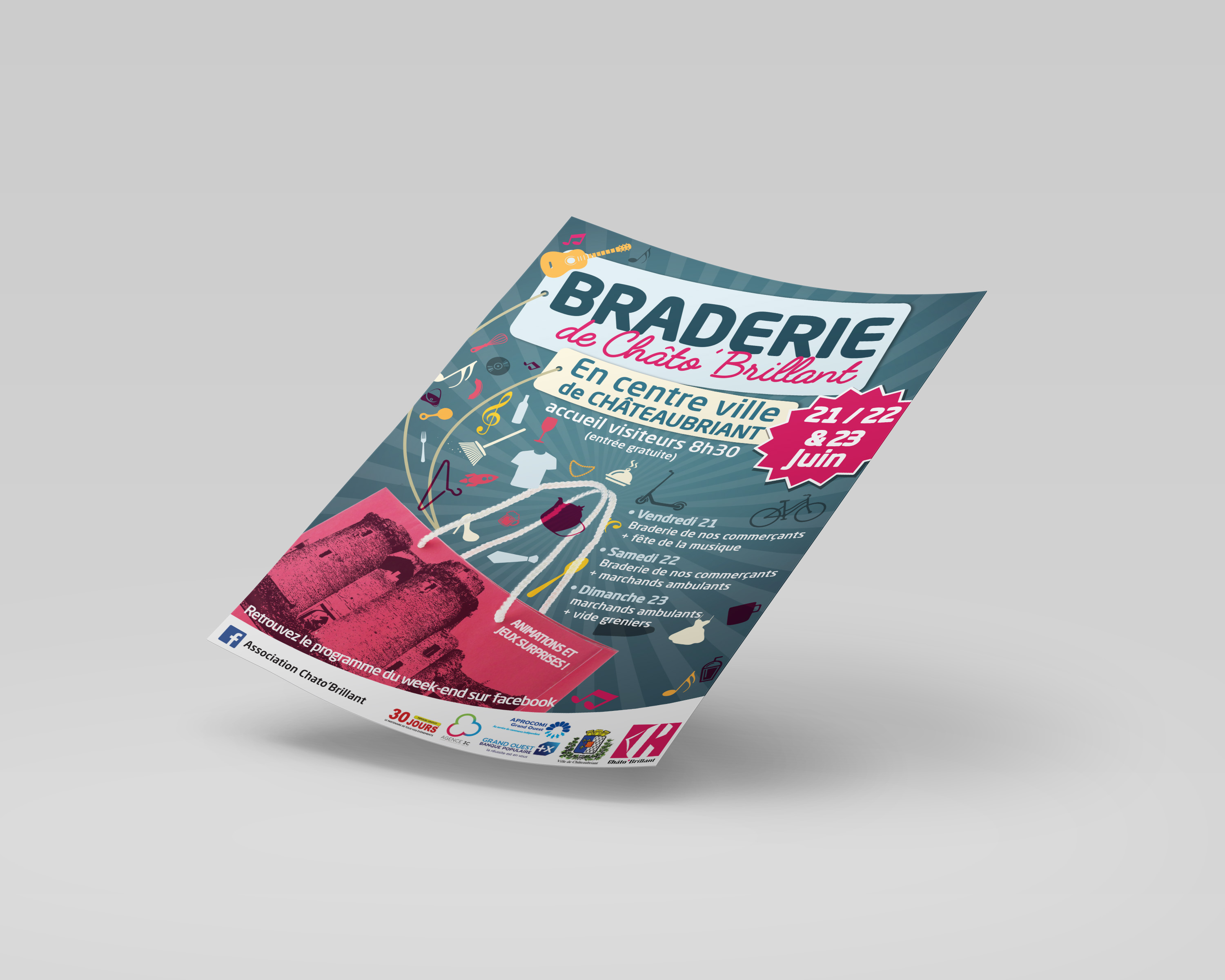 Affiche et flyer Braderie 2019 Chato'Brillant