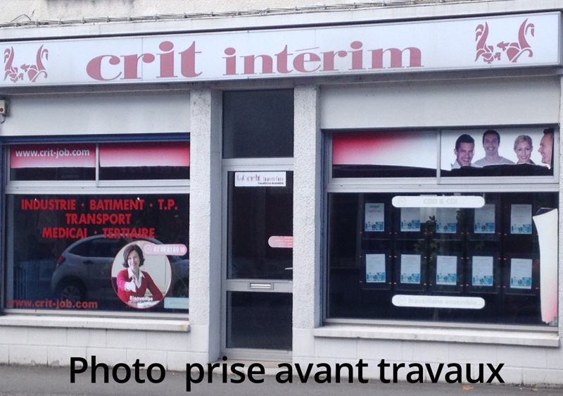 Vitrine de l'enseigne CRIT INTERIM