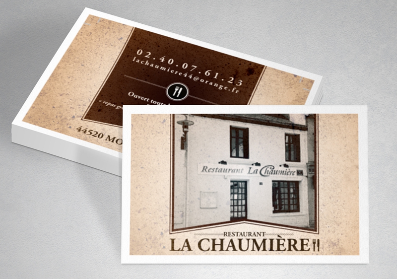 Cartes de visite du restaurant La chaumière