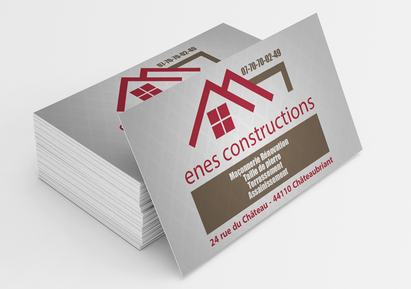 Cartes de visites de l'entreprise ENES Constructions