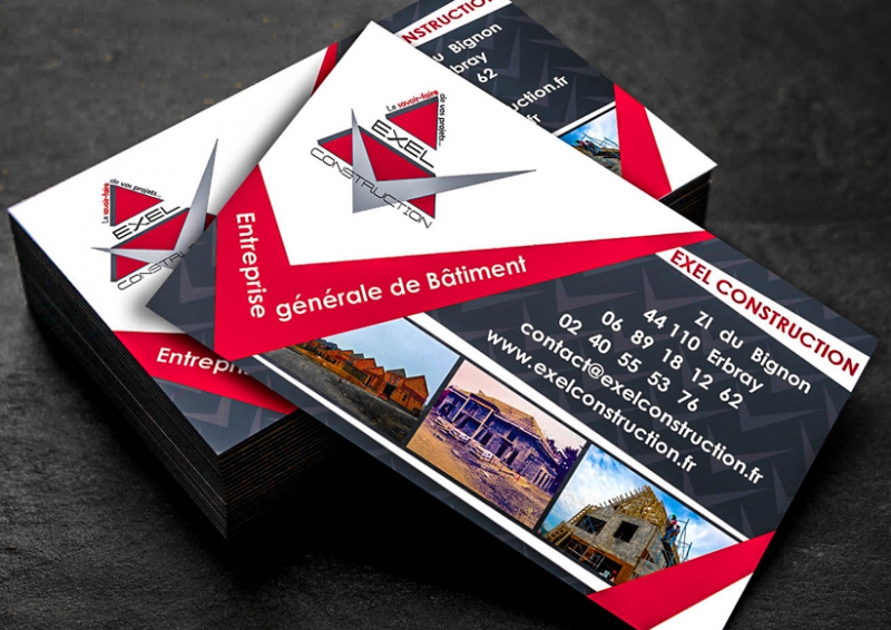 Cartes de visite Exel construction