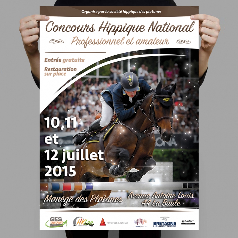 Affiche concours hippique national